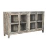 Dientafel Home ESPRIT Wit Bruin Gerecycleerd Hout 170 x 40 x 90 cm