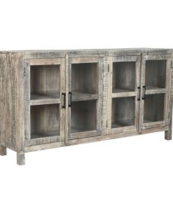 Dientafel Home ESPRIT Wit Bruin Gerecycleerd Hout 170 x 40 x 90 cm