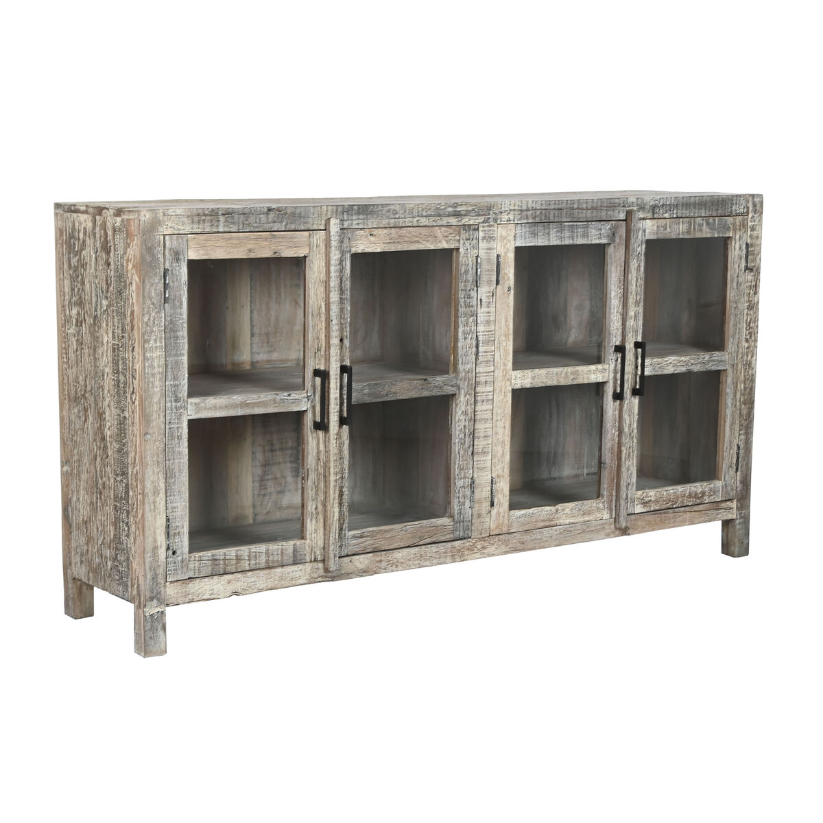 Dientafel Home ESPRIT Wit Bruin Gerecycleerd Hout 170 x 40 x 90 cm