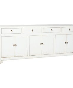 Dientafel Home ESPRIT Wit Elmhout 220 x 42 x 85 cm