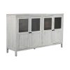 Dientafel Home ESPRIT Wit Kristal Mangohout 175 x 45