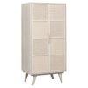 Dientafel Home ESPRIT Wit Rotan Mangohout 87 x 55 x 178 cm