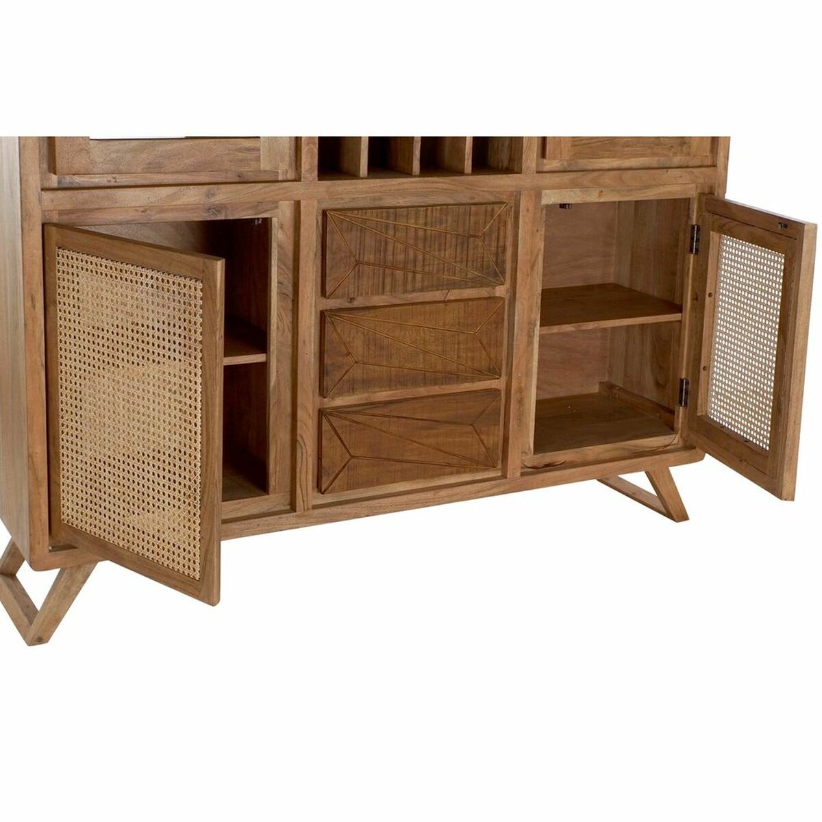 Display Standaard DKD Home Decor Kristal Bruin Rotan Acacia (160 x 41 x 153 cm) - Afbeelding 2