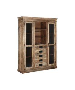 Display Standaard Home ESPRIT Bruin Kristal Mangohout 165 x 45 x 210 cm