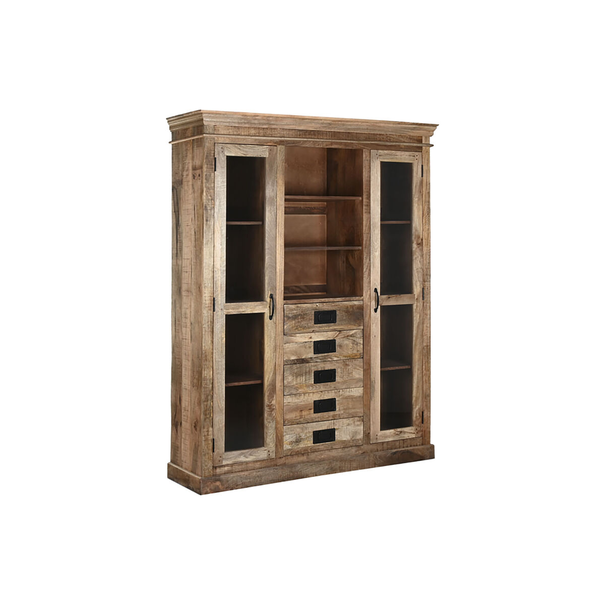 Display Standaard Home ESPRIT Bruin Kristal Mangohout 165 x 45 x 210 cm