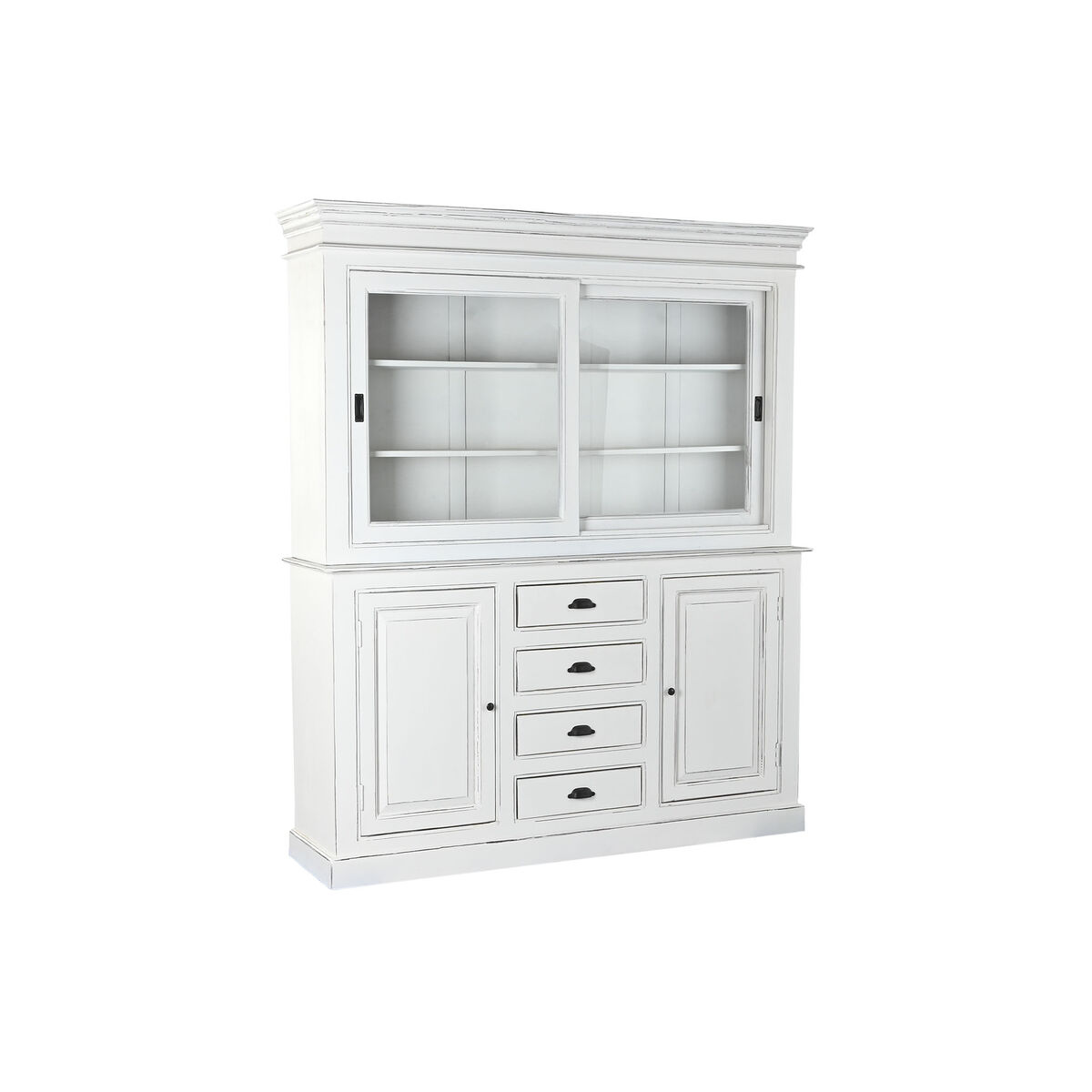 Display Standaard Home ESPRIT Wit Kristal Mangohout 170 x 45 x 200 cm