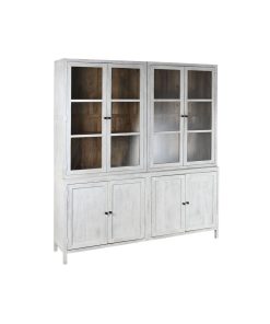 Display Standaard Home ESPRIT Wit Kristal Mangohout 200 x 45 x 230 cm