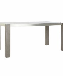 Eettafel DKD Home Decor Kristal Grijs Aluminium Ek Gehard glas (162 x 92 x 74 cm)