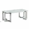 Eettafel DKD Home Decor Kristal Zilverkleurig Staal 180 x 90 x 76 cm Wit