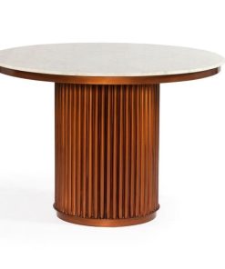 Eettafel DKD Home Decor Metaal Marmer (110 x 110 x 76 cm)