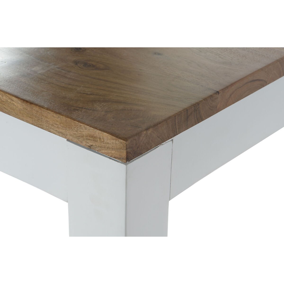 Eettafel DKD Home Decor Wit Bruin Acacia Mangohout 200 x 100 x 80 cm - Afbeelding 2