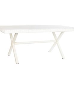 Eettafel DKD Home Decor Wit Metaal Mangohout 180 x 90 x 76 cm