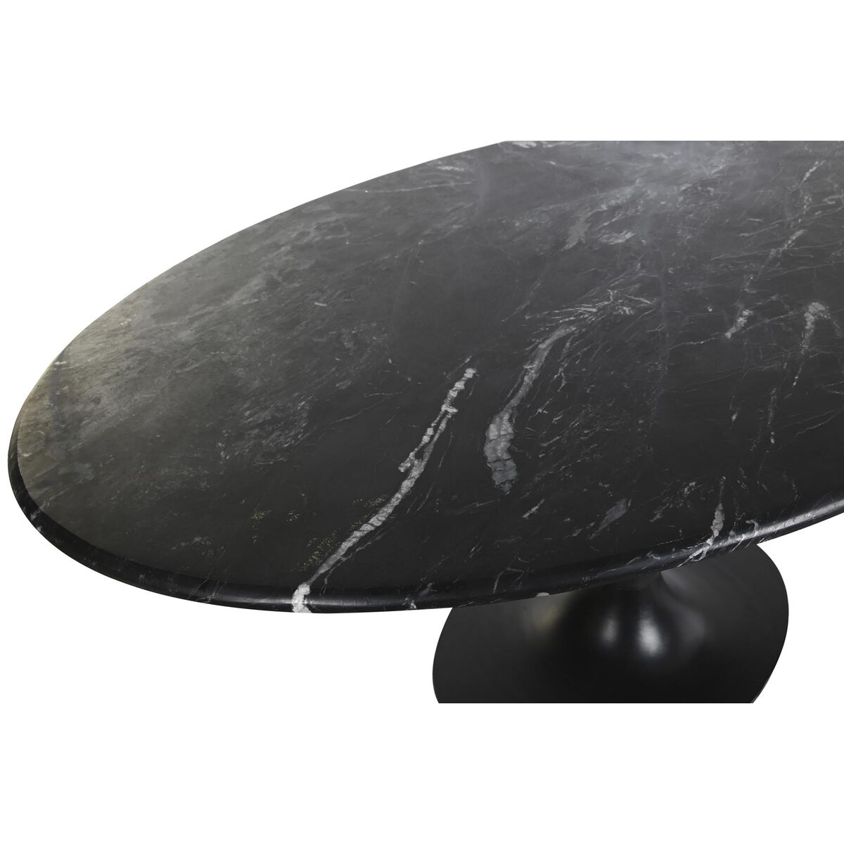 Eettafel DKD Home Decor Zwart Metaal Marmer 180 x 100 x 76 cm - Afbeelding 2