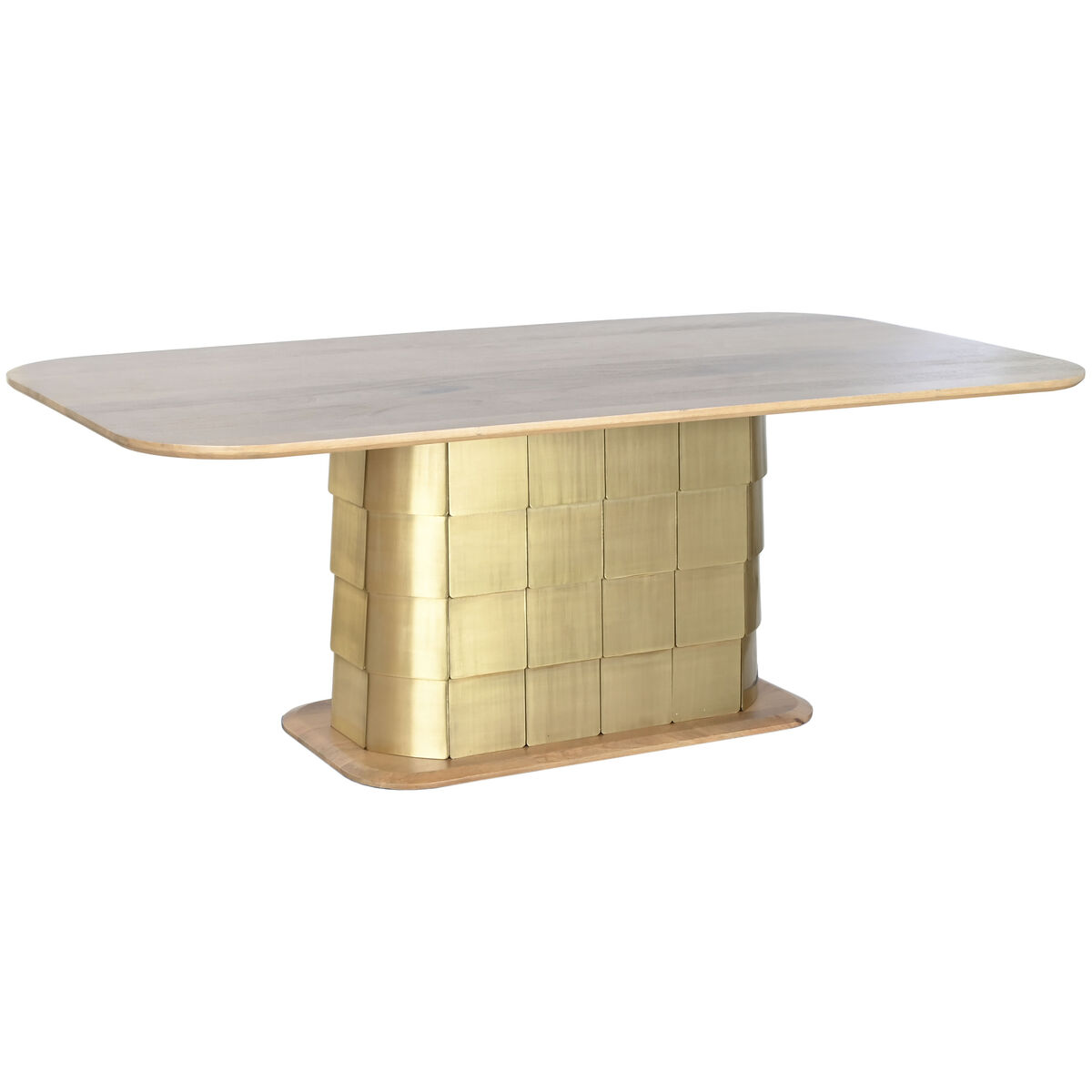 Eettafel Home ESPRIT Gouden Blik Mangohout 210 x 110 x 76 cm