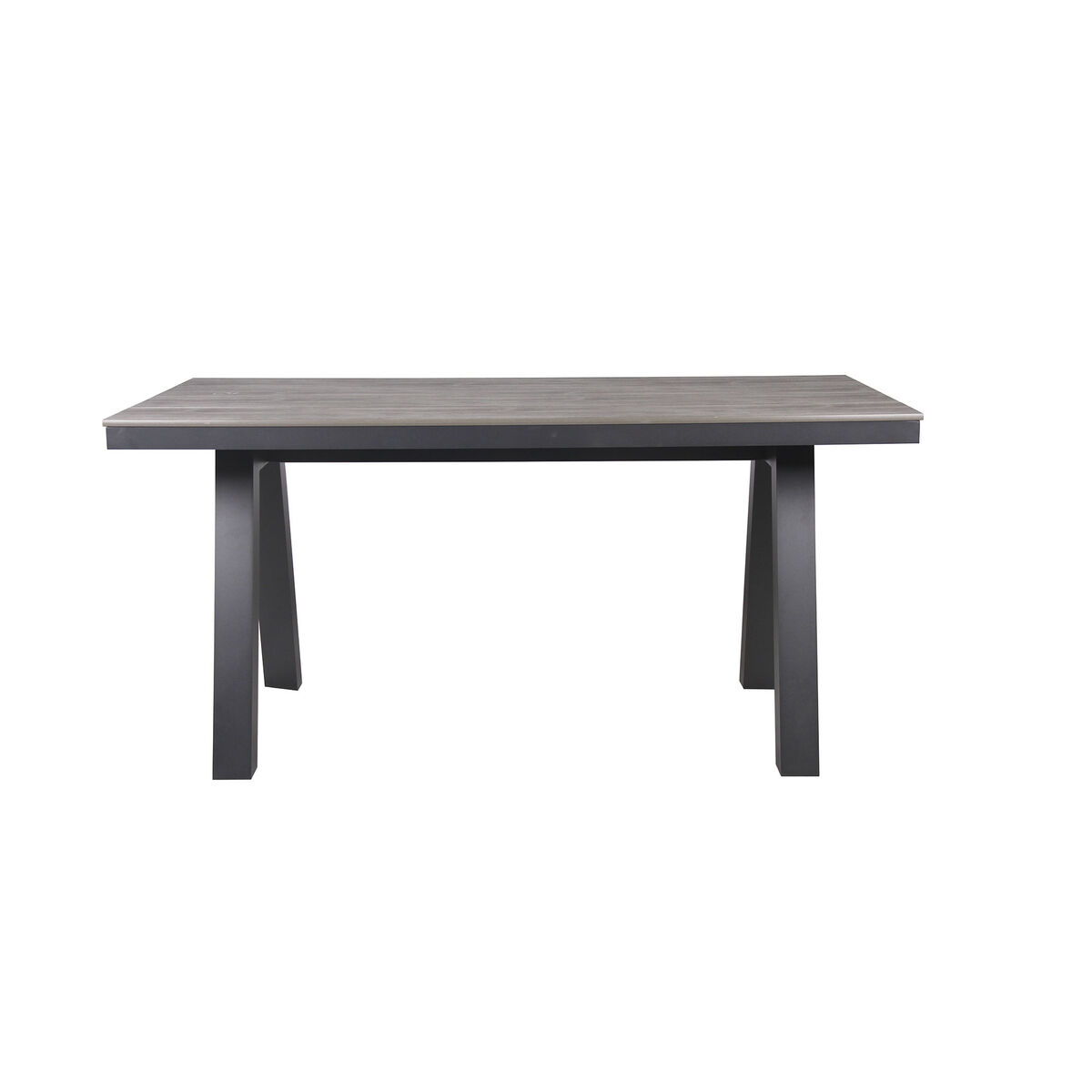 Eettafel Home ESPRIT Grijs Aluminium polyestyreen 160 x 90 x 77 cm - Afbeelding 2
