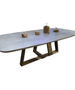 Eettafel Home ESPRIT Keramisch Teakhout 240 X 120 X 78 cm