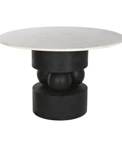 Eettafel Home ESPRIT Marmer Mangohout 120 x 120 x 76 cm
