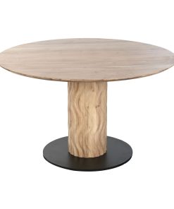 Eettafel Home ESPRIT Metaal Acacia 130 x 130 x 76 cm