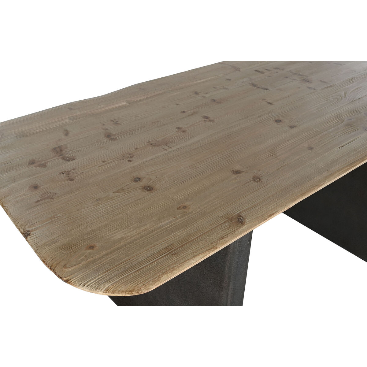 Eettafel Home ESPRIT Natuurlijk Donkerbruin Spar 200 x 90 x 75 cm - Afbeelding 2