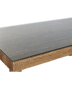 Alternative view of Eettafel Home ESPRIT Natuurlijk Gehard glas Vezel Teakhout 180 x 90 x 77 cm
