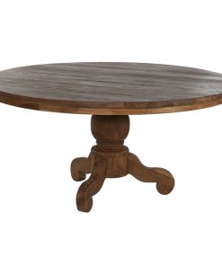 Eettafel Home ESPRIT Natuurlijk Teakhout 160 X 160 X 78 cm