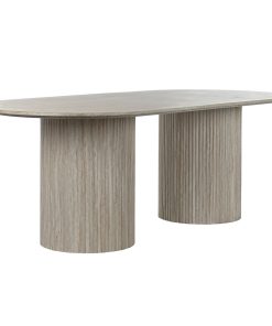 Eettafel Home ESPRIT Wit Beige Graniet Hout MDF 220 x 100 x 75 cm