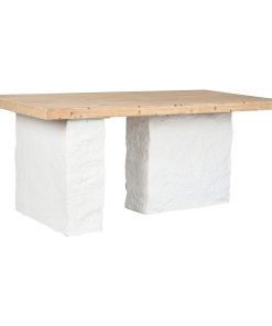 Eettafel Home ESPRIT Wit Hars Spar 180 x 90 x 77 cm