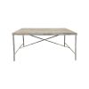 Eettafel Home ESPRIT Wit Ijzer Mangohout 160 X 90 X 80 cm