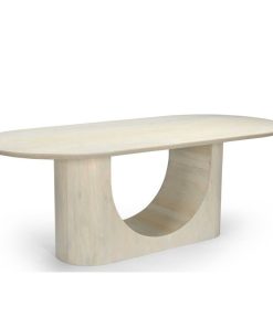 Eettafel Home ESPRIT Wit Mangohout 220 x 100 x 76 cm