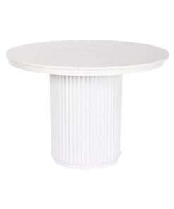 Eettafel Home ESPRIT Wit Metaal Marmer 110 x 110 x 76 cm