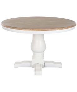 Eettafel Home ESPRIT Wit Natuurlijk Elmhout 120 x 120 x 76 cm