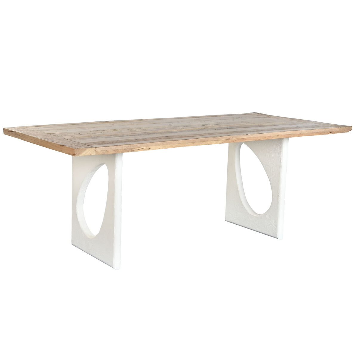 Eettafel Home ESPRIT Wit Natuurlijk Gerecycleerd Hout Mangohout 200 x 100 x 77 cm 200
