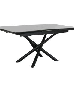 Eettafel Home ESPRIT Zwart Grijs Metaal Keramisch 160 x 90 x 76 cm