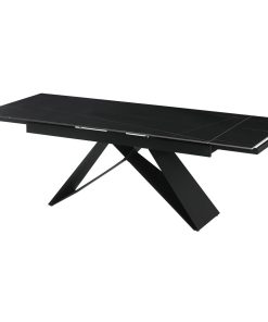 Eettafel Home ESPRIT Zwart Metaal Keramisch 160 x 90 x 75 cm