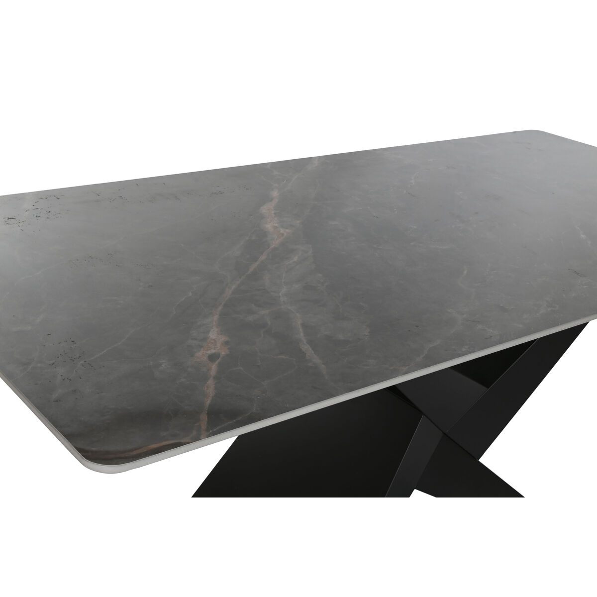 Eettafel Home ESPRIT Zwart Metaal Keramisch 180 x 90 x 75 cm - Afbeelding 2