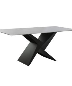 Eettafel Home ESPRIT Zwart Metaal Keramisch 180 x 90 x 75 cm