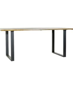 Eettafel Home ESPRIT Zwart Natuurlijk Metaal Mangohout 200 x 100 x 76 cm