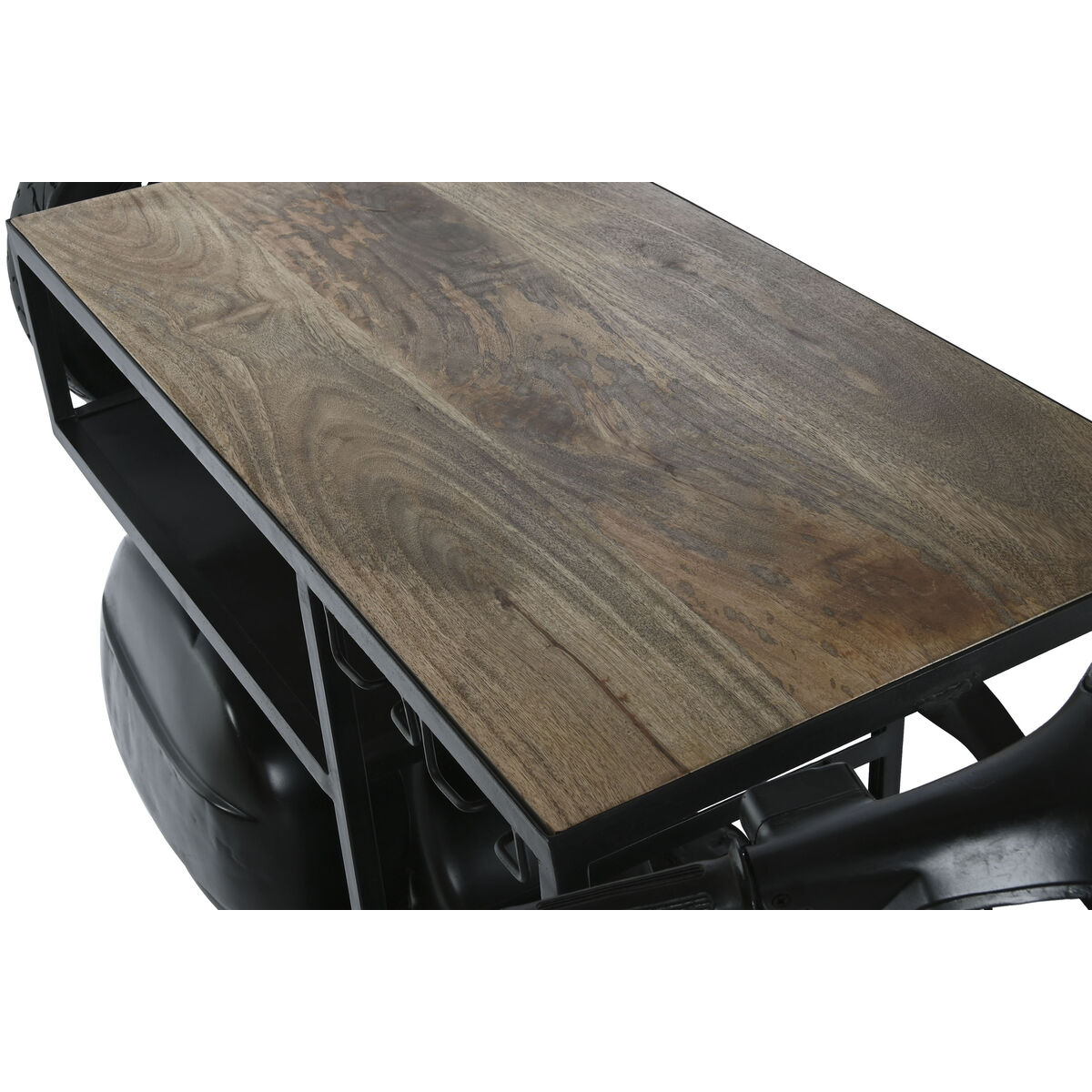 Flessenrek Home ESPRIT Bruin Zwart Ijzer Mangohout 195 x 70 x 106 cm - Afbeelding 2