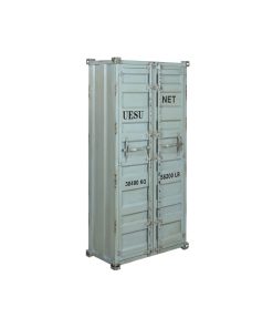 Flessenrek Home ESPRIT Turkoois Metaal Hout MDF 76