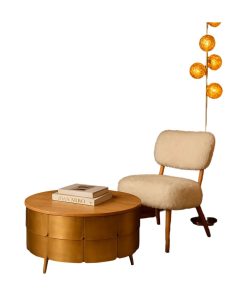 Hoofdtafel Home ESPRIT Gouden 90 x 90 x 45 cm