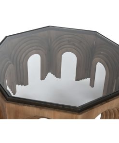 Alternative view of Hoofdtafel Home ESPRIT Kristal Sparrenhout 99 x 99 x 46 cm