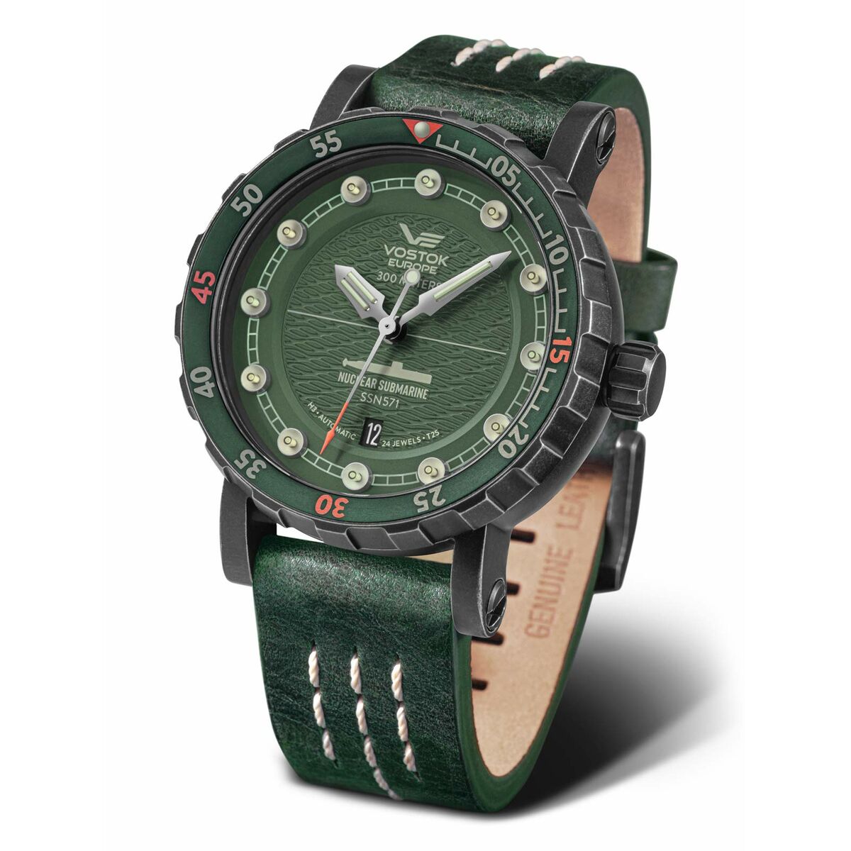 Horloge Heren Vostok NH35A-571F608 Groen - Afbeelding 2