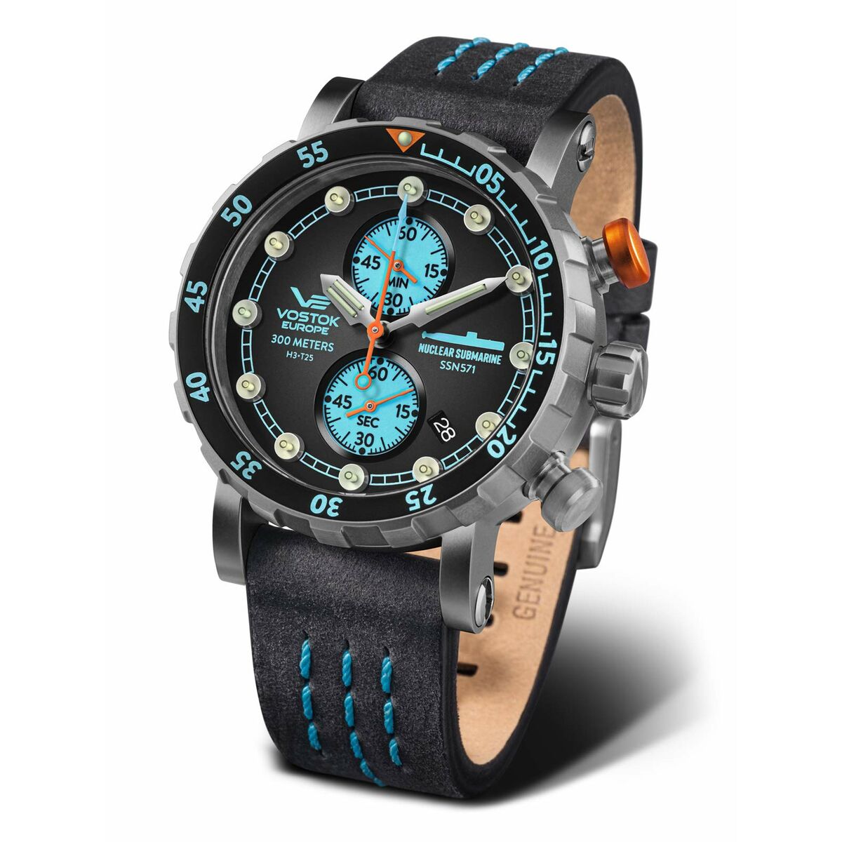 Horloge Heren Vostok Zwart Grijs - Afbeelding 2