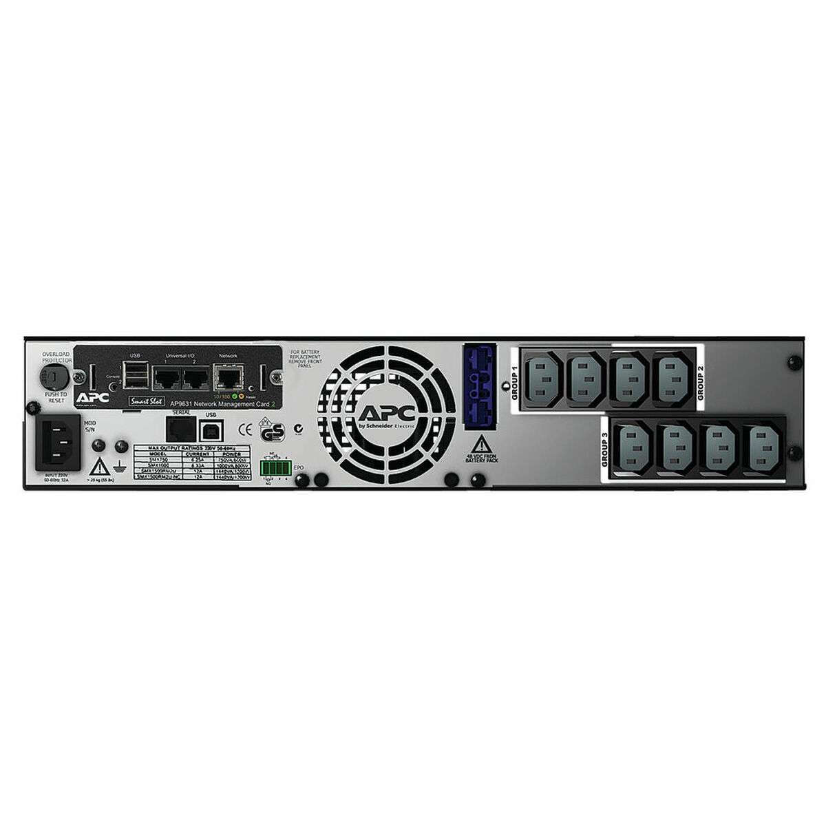 Interactieve SAI APC SMX1500RMI2UNC 1200 W - Afbeelding 2