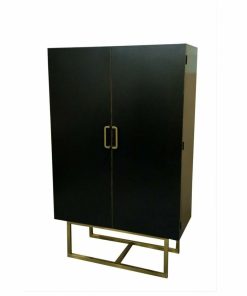 Kast DKD Home Decor 110 x 50 x 180 cm Zwart Metaal Populier