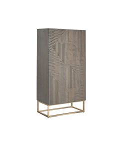 Kast DKD Home Decor 70 x 38 x 140 cm Gouden Hout Donker grijs