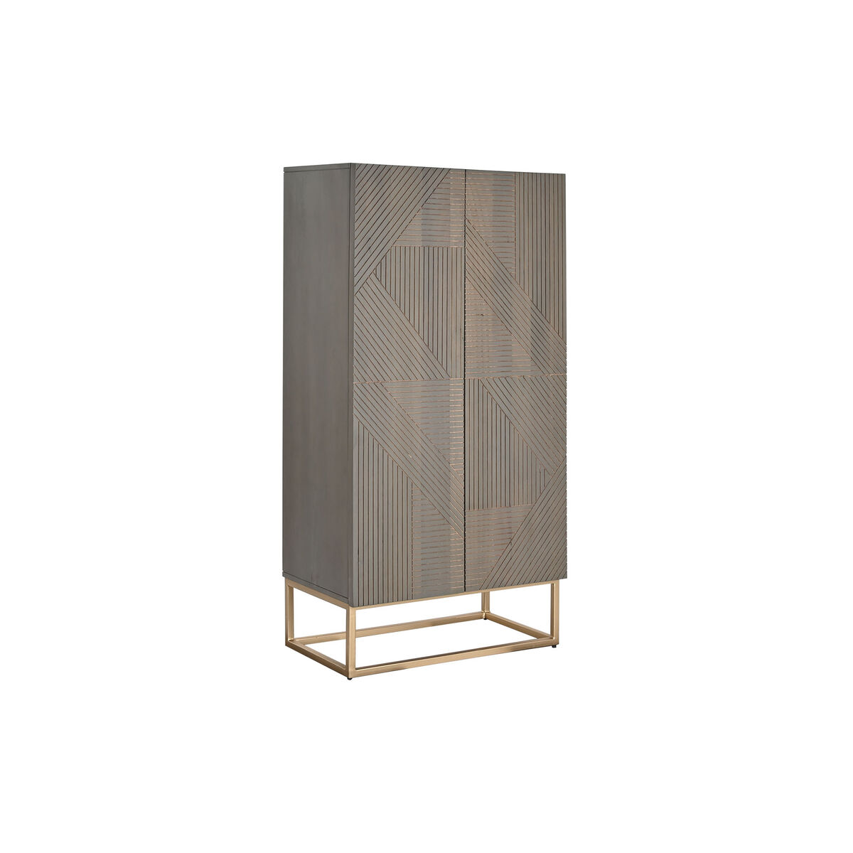 Kast DKD Home Decor 70 x 38 x 140 cm Gouden Hout Donker grijs