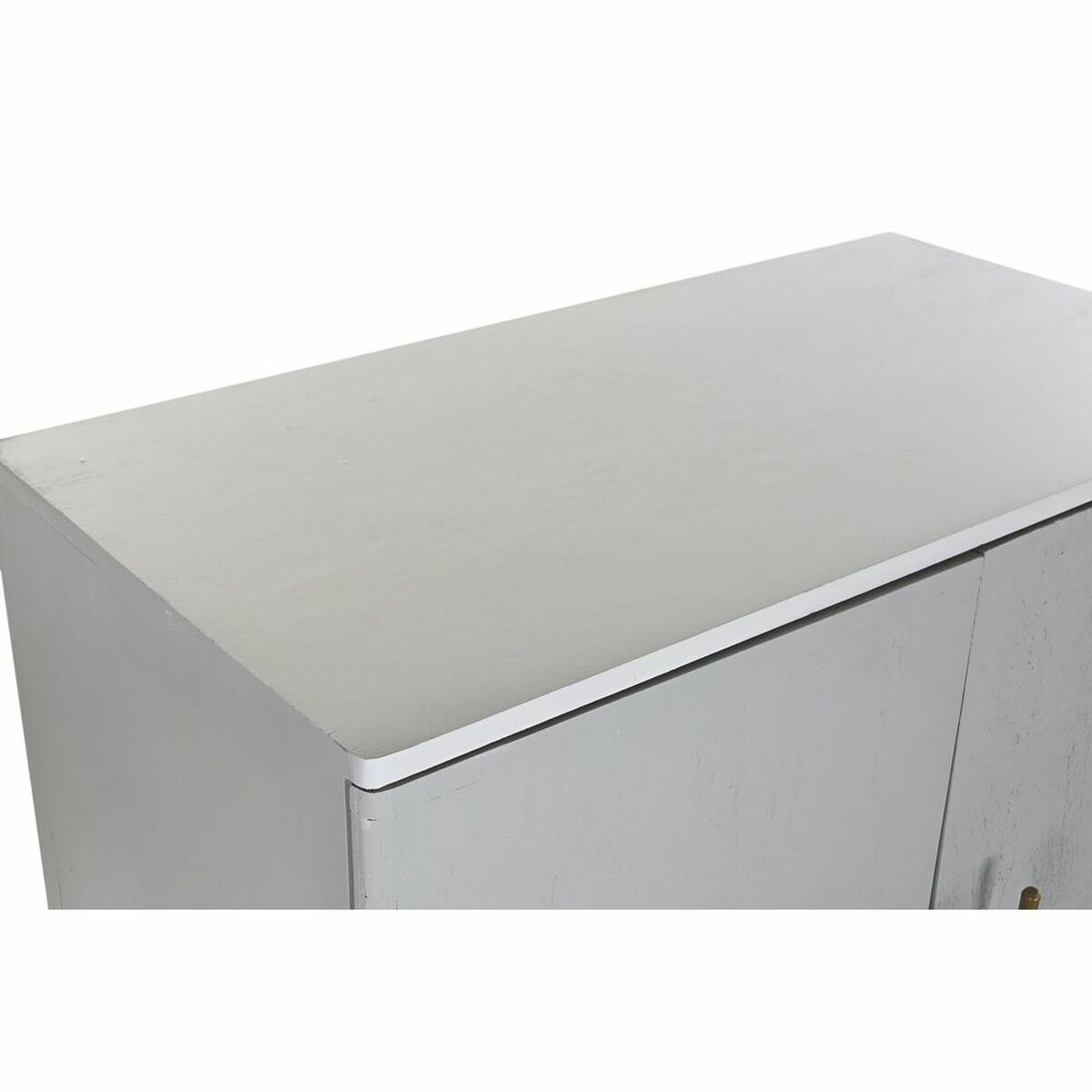 Kast DKD Home Decor Wit Gouden Ijzer Mangohout 85 x 45 x 110 cm BAR - Afbeelding 2