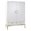 Kast DKD Home Decor Wit Gouden Metaal Populier 120 x 50 x 175 cm