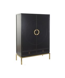 Kast DKD Home Decor Zwart Gouden 120 x 50 x 175 cm